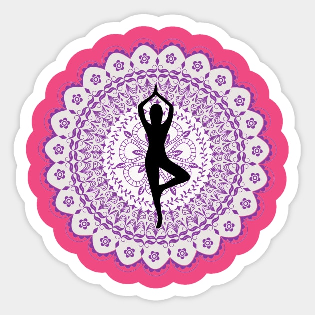 Yoga Pose of the Day Sticker by Oceana Studios